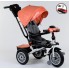 Детский велосипед трехколёсный с пультом Best Trike 9288 В - 4716 Оранжевый от 1 до 4 лет с поворотным сиденьем складной руль надувные колеса русский 
