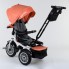 Детский велосипед трехколёсный с пультом Best Trike 9288 В - 4716 Оранжевый от 1 до 4 лет с поворотным сиденьем складной руль надувные колеса русский 