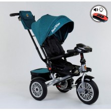 Детский велосипед трехколёсный с пультом Best Trike 9288 В - 1690 Синий от 1 до 4 лет с поворотным сиденьем складной руль надувные колеса русский 