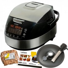  Мультиварка керамика мрамор 25 программ Rotex RMC535-W Smoke Master 860 Вт Копчение Мультиповар пароварка хлебопечка чаша с ручками книга рецептов