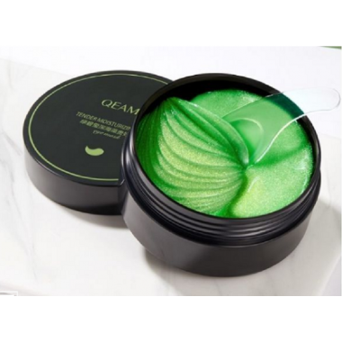 Гидрогелевые патчи под глаза от отеков темных кругов QEAMEU DEEP SEA ALGAE MOISTURIZING EYE MASK с экстрактом бурых водорослей 60 шт восстанавливающие