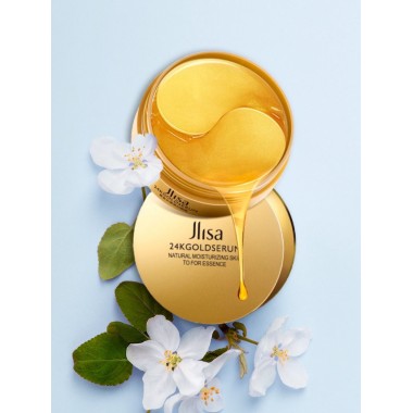 Гидрогелевые патчи под глаза омолаживающие лифтинг JLISA 24KGOLD SERUM с золотом коллагеном и гиалуроновой кислотой 60 шт