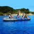 Пятиместная моторно-гребная надувная лодка пвх Intex 68325 Excursion 5 Set  (366*168*43) 600 кг с веслами насосом держателем для удочек рыбалка катание