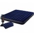 Надувной двухместный матрас кровать Intex Classic Downy Airbed Dura-Beam 64755-2 (183х203x25) с ручным насосом и 2 подушками синий Fiber Tech