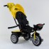 Детский велосипед трехколёсный с пультом Best Trike 9288 В - 4835 от 1 до 4 лет с поворотным сиденьем складной руль надувные колеса русский Желтый 