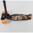 Детский складной трехколесный самокат с фонариком Best Scooter 51181 Черный с оранжевым от 2 лет PU колеса