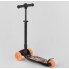 Детский складной трехколесный самокат с фонариком Best Scooter 51181 Черный с оранжевым от 2 лет PU колеса