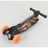 Детский складной трехколесный самокат с фонариком Best Scooter 51181 Черный с оранжевым от 2 лет PU колеса