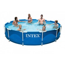 Каркасный семейный круглый бассейн (366*76 см) Intex 28210  New сборный открытый 6503л