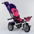 Детский велосипед трехколёсный с пультом Best Trike 9288 В - 7598 от 1 до 4 лет с поворотным сиденьем складной руль надувные колеса русский Синий с розовым