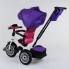Детский велосипед трехколёсный с пультом Best Trike 9288 В - 7598 от 1 до 4 лет с поворотным сиденьем складной руль надувные колеса русский Синий с розовым