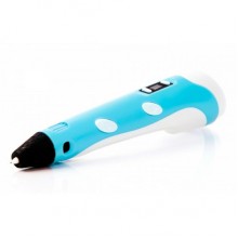 3D ручка для рисования UKC c LCD дисплеем и эко пластиком для 3Д рисования Pen 2 голубая