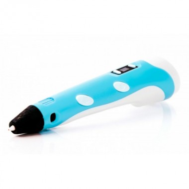 3D ручка для рисования UKC c LCD дисплеем и эко пластиком для 3Д рисования Pen 2 голубая