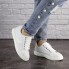 Женские кроссовки с перфорацией Shoes Jenna  36 (23 см) 1635 белые экокожа 