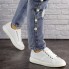 Женские кроссовки с перфорацией Shoes Jenna  36 (23 см) 1635 белые экокожа 