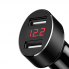 Автомобильное зарядное устройство с LCD -дисплеем Usams US-CC045 C1 2.1A Dual USB Digital Display Black универсальное
