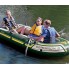 Трехместная надувная гребная лодка пвх (295х137х43) Intex 68380 Seahawk 3 Set 360 кг с веслами и насосом держателями для удочек 