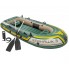 Трехместная надувная гребная лодка пвх (295х137х43) Intex 68380 Seahawk 3 Set 360 кг с веслами и насосом держателями для удочек 