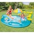 Детский игровой водный надувной центр бассейн с горкой Intex Крокодил 57165 (201*170*84 см) от 2 лет 160 л фонтан развивающий цветной 