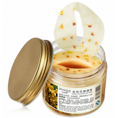 Патчи для глаз с золотым османтусом и экстрактом муцина улитки Bioaqua Golden Osmanthus Eye Mask омолаживающие 80 шт