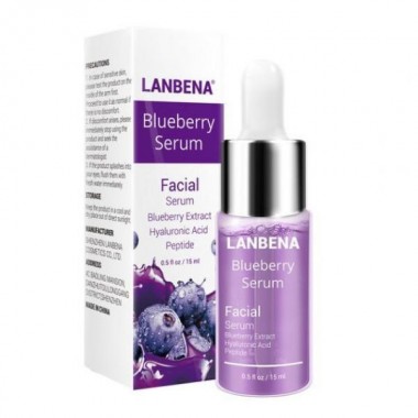 Сыворотка для лица LANBENA Blueberry Hyaluronic Acid Serum на основе экстракта черники 15 г