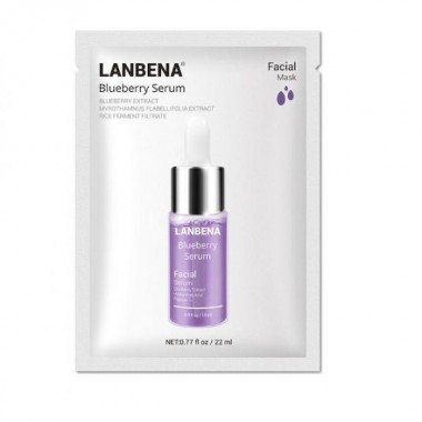 Маска для лица LANBENA Blueberry Serum черничная, востанавливающая 22 мл