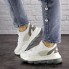 Женские кроссовки Shoes Bubbles 36 (22,5 см) 1642 белые с серым экокожа на толстой подошве стильные