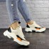 Женские кроссовки Shoes Bailey 36 (22,5 см) 1576 бежевые с оранжево - черными вставками