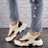 Женские кроссовки Shoes Bailey 36 (22,5 см) 1576 бежевые с оранжево - черными вставками