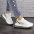 Женские кроссовки Shoes Bubbles 36 (22,5 см) 1642 белые с серым экокожа на толстой подошве стильные