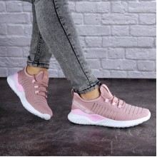 Женские кроссовки Shoes Fletcher 36 (23,5 см) 1735 розовые сетка текстиль стильные