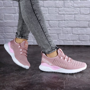 Женские кроссовки Shoes Fletcher 36 (23,5 см) 1735 розовые сетка текстиль стильные
