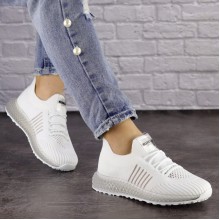 Женские кроссовки Shoes Archer 36 (23,5 см) 1464 белые текстиль стильные