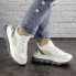 Женские кроссовки Shoes Bubbles 36 (22,5 см) 1642 белые с серым экокожа на толстой подошве стильные