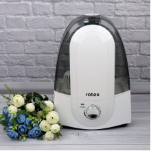 Увлажнитель воздуха ультразвуковой Rotex RHF-520-W 5,2 л  30 Вт  керамический фильтр смягчения автоотключение Белый