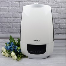 Увлажнитель воздуха с ионизацией Rotex RHF-600-W 6 л  30 Вт  керамический фильтр ультразвуковой гигростат LED дисплей Белый