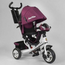 Детский велосипед трехколесный с фарой Best Trike 6588 - 28-549 Бордовый от 1 до 4 лет колеса пена EVA