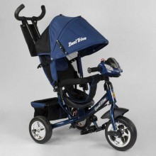 Детский велосипед трехколесный с фарой Best Trike 6588 - 27 - 136 Темно-синий от 1 до 4 лет колеса пена EVA
