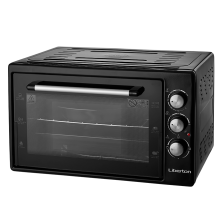 Электрическая печь с грилем пицца хлеб Liberton LEO-421 выпечка 42л  1500W нагрев 320  электродуховка настольная Черный