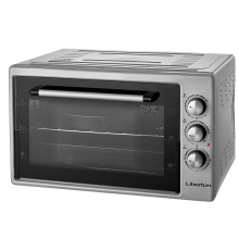 Электрическая печь с грилем пицца хлеб Liberton LEO-421 выпечка 42л  1500W нагрев 320  электродуховка настольная Серый