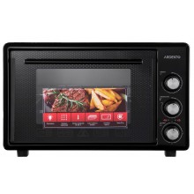 Электрическая печь 40 л с грилем подсветкой хлебопечка пицца ARDESTO MEO-S40GB 3 режима 1300W нагрев 300 электродуховка настольная черный Эмаль
