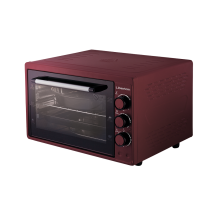 Электрическая печь гриль хлебопечка пицца Liberton LEO-420 выпечка 42л  1500W нагрев 320  электродуховка настольная Красный