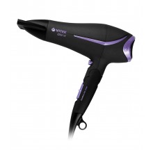 Фен для волос с турмалиновой ионизацией VITEK VT-8207 GR 2200 Вт концентратор профессиональный складная ручка матовое покрытие Soft-touch Серый вращение шнура 