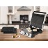 Электрогриль прижимной контактный ECG KG 2033 Duo Grill & Waffle 2000 Вт антипригарное открытие 180 градусов двусторонние панели планча вафельница барбекю терморегулятор на каждую панель