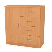 Комод для вещей Компанит 4+1А Бук (780х390х849)