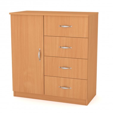 Комод для вещей Компанит 4+1А Бук (780х390х849)