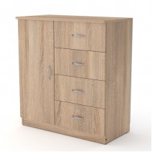 Комод для вещей Компанит 4+1А Дуб Сонома (780х390х849)