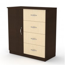 Комод для вещей Компанит 4+1А Венге Комби (780х390х849)