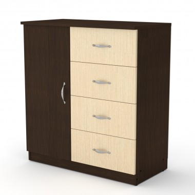 Комод для вещей Компанит 4+1А Венге Комби (780х390х849)