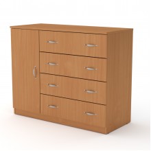 Комод для вещей Компанит 4+1Б Бук (1054х448х849)